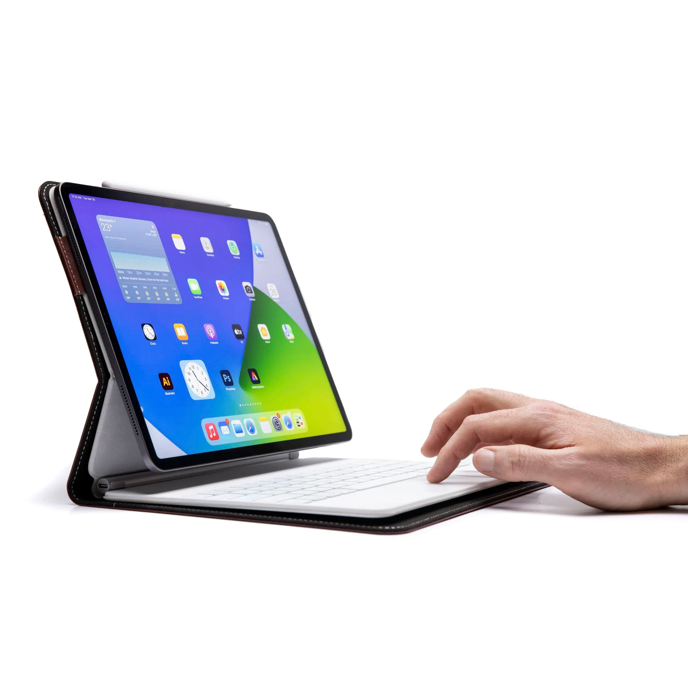 Magic Keyboard Leather Case For M3 / M2 iPad Air 11" - Image 9