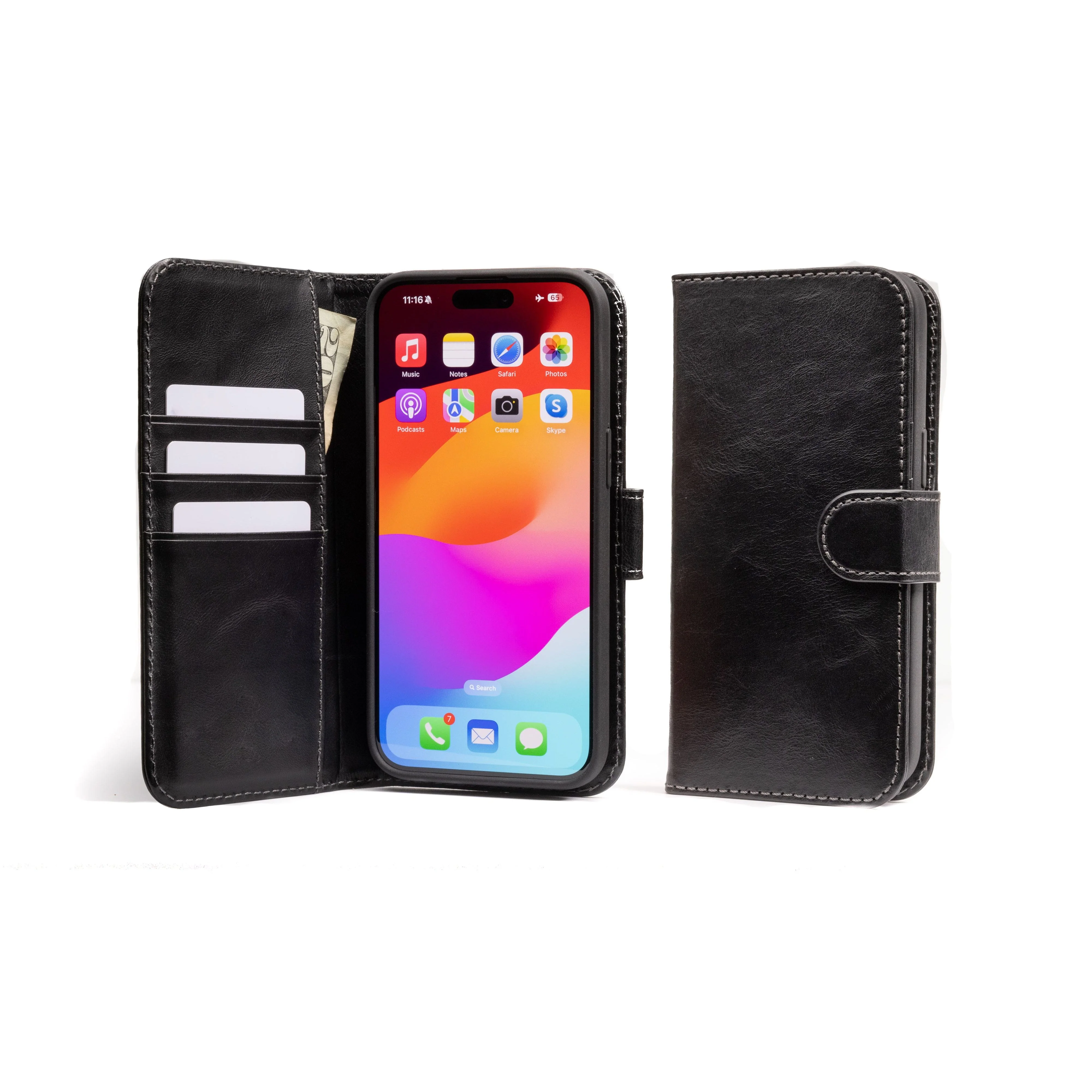Modern Pocket Book Wallet Case For iPhone 14 Pro Max - Image 12