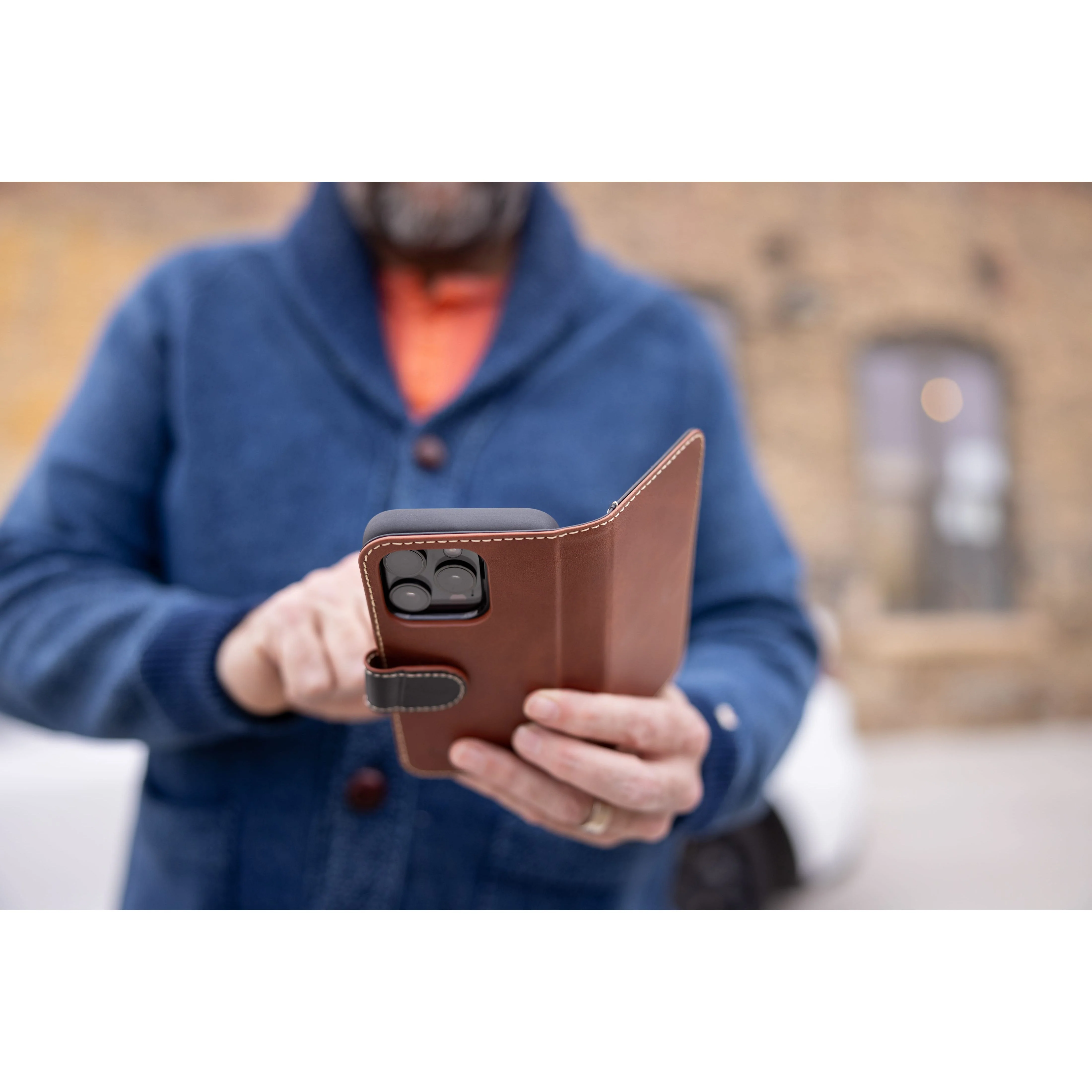 Modern Pocket Book Wallet Case For iPhone 15 Pro - Image 7
