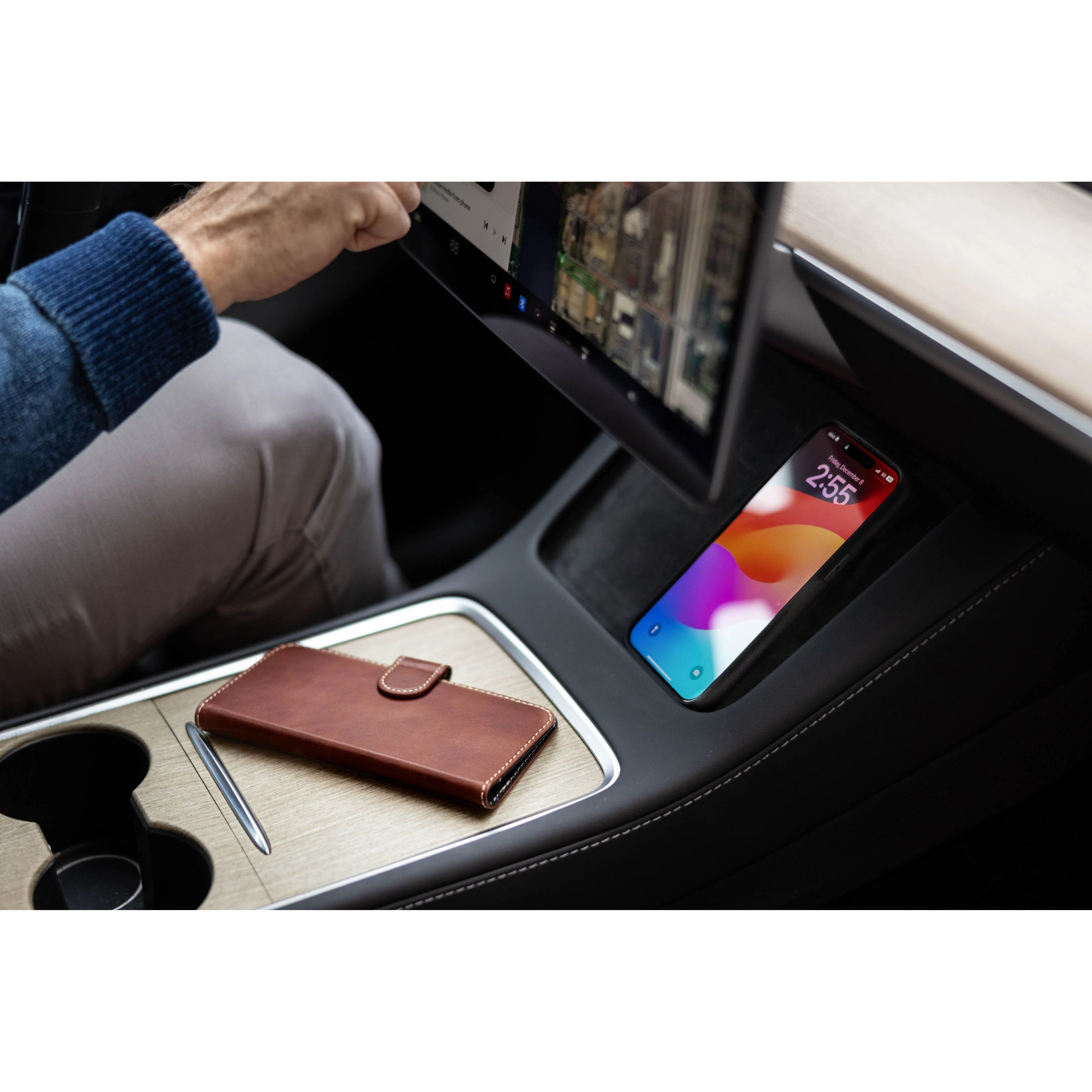 Modern Pocket Book Wallet Case For iPhone 15 Pro Max - Image 12