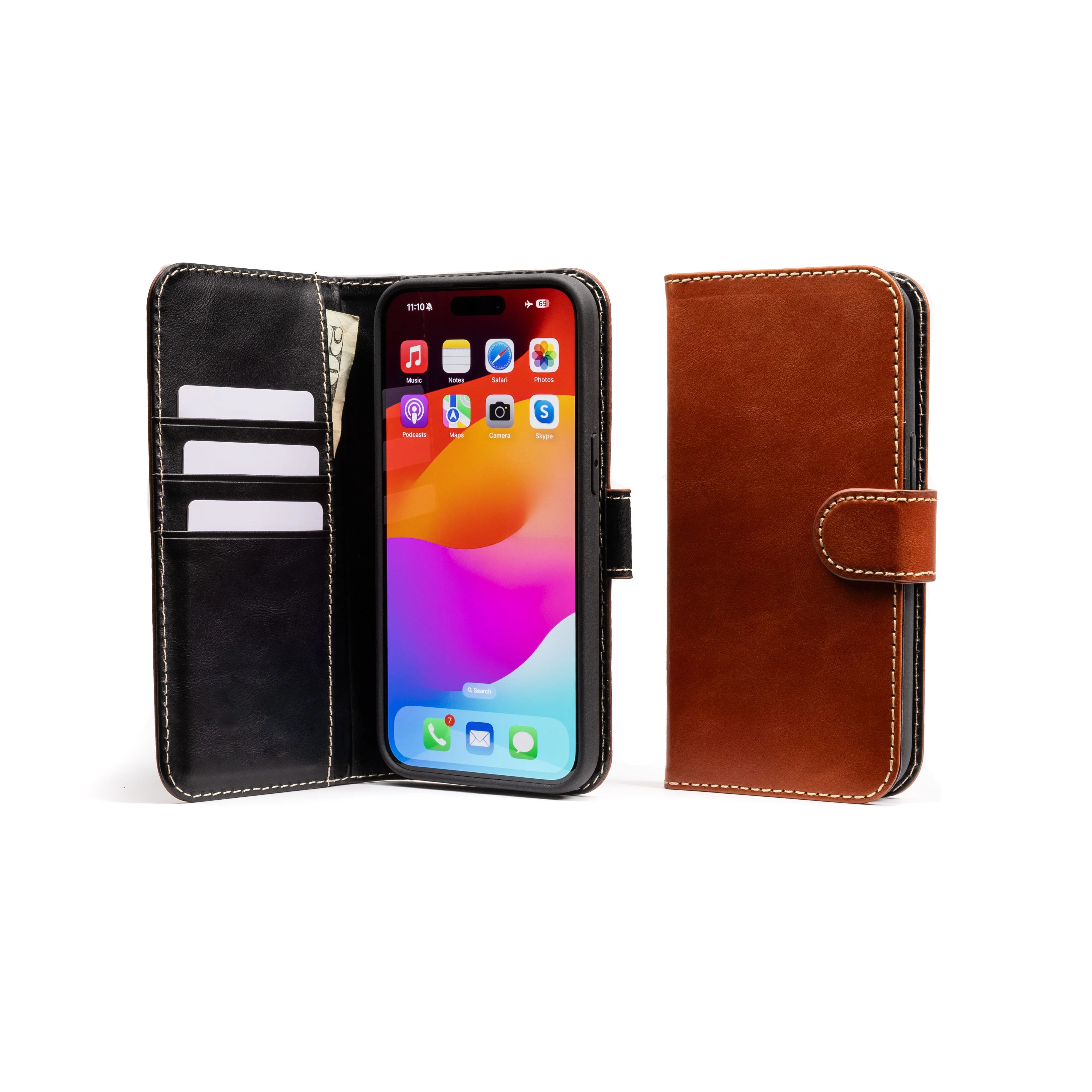 Modern Pocket Book Wallet Case For iPhone 15 Pro Max - Image 13