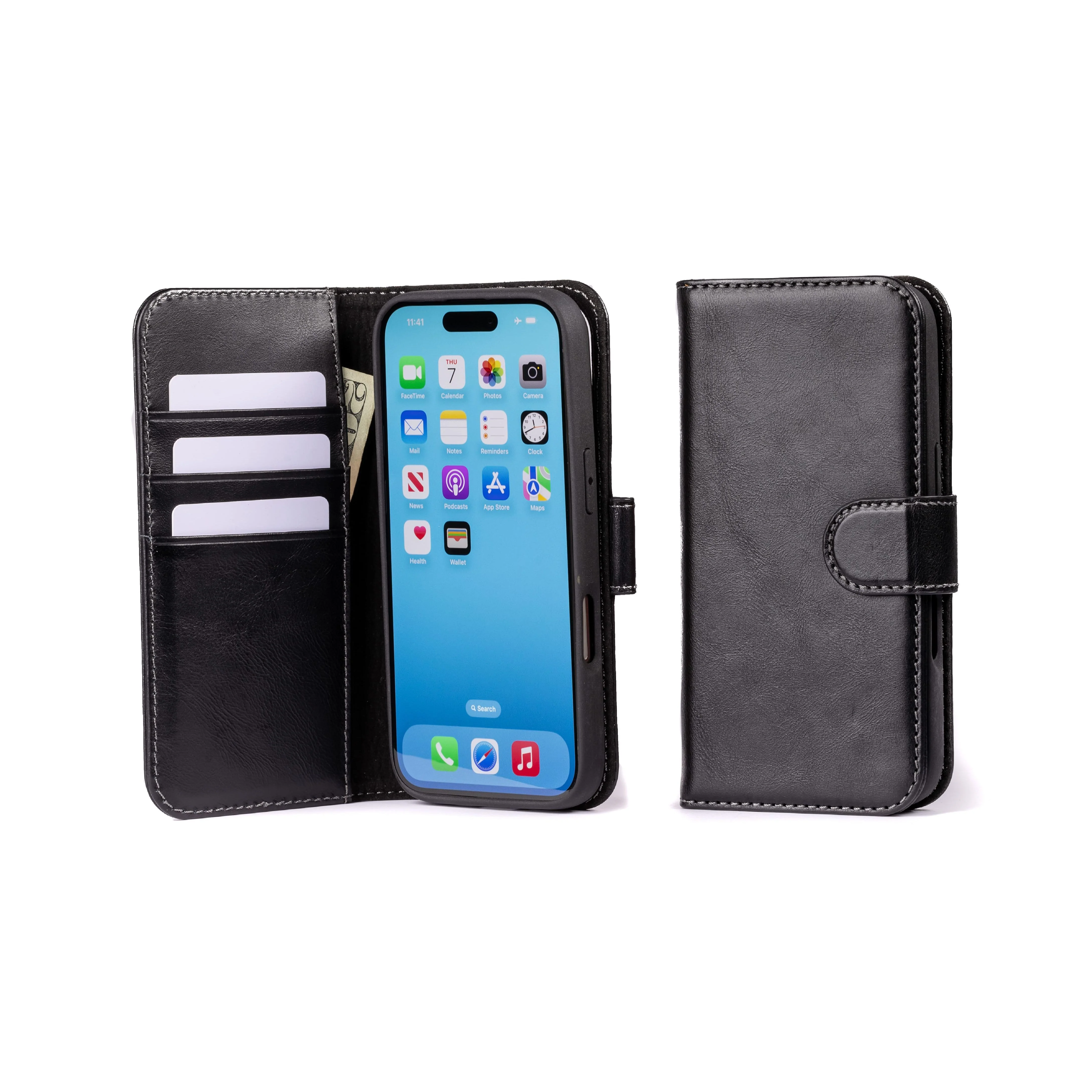 Modern Pocket Book Wallet Case For iPhone 16 Pro - Image 14