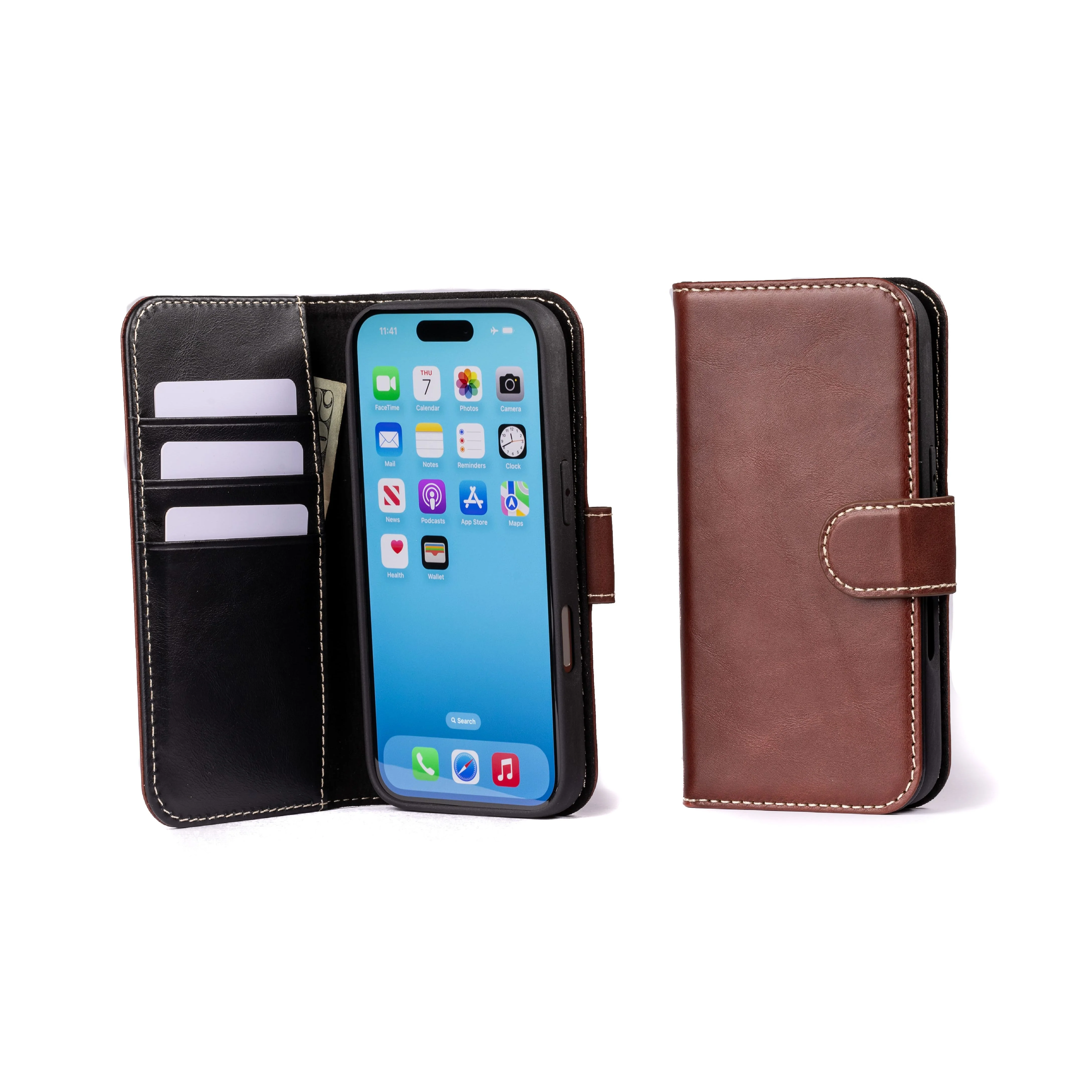 Modern Pocket Book Wallet Case For iPhone 16 Pro - Image 15
