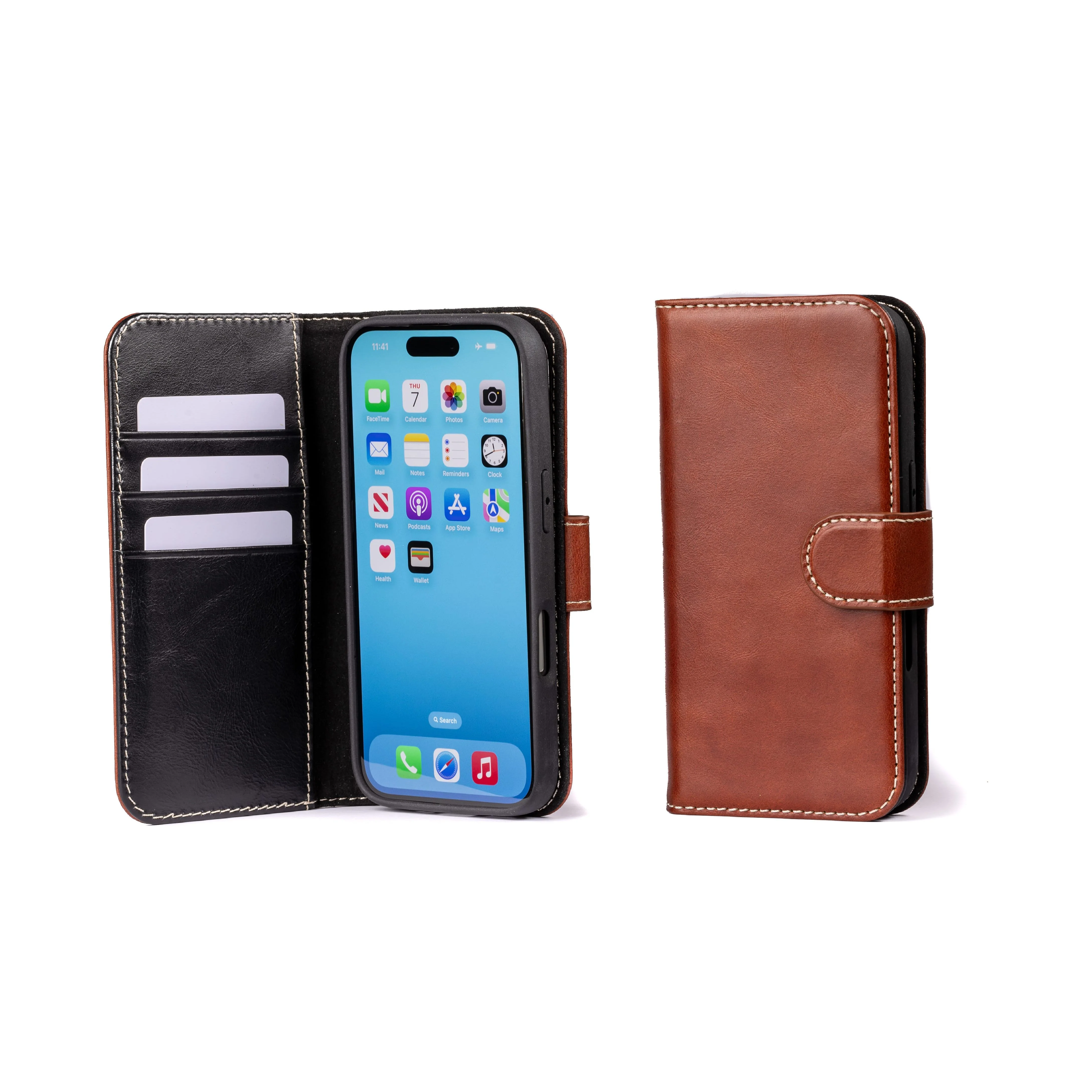Modern Pocket Book Wallet Case For iPhone 16 Pro - Image 9