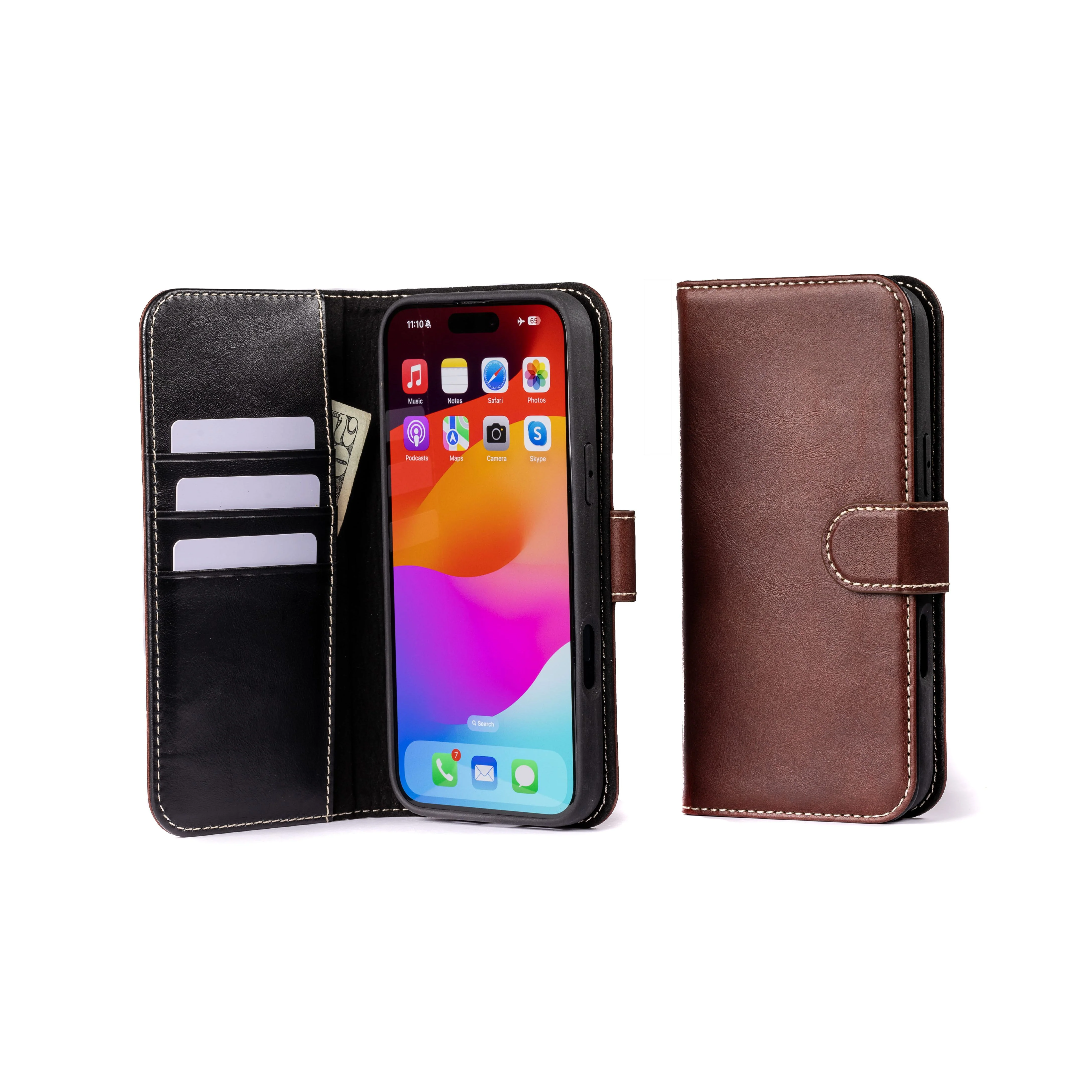Modern Pocket Book Wallet Case For iPhone 16 Pro Max - Image 13