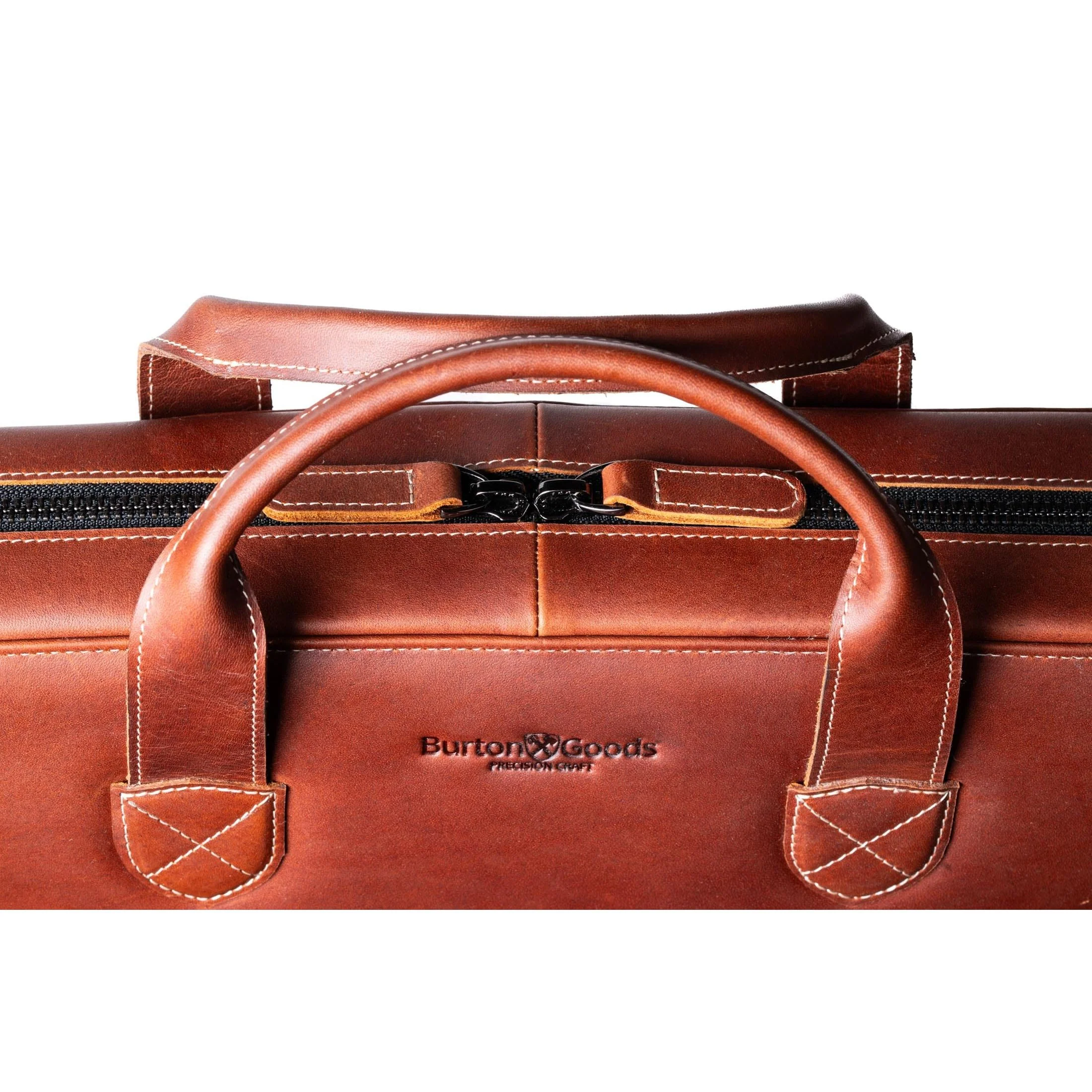 Slim Leather Laptop Briefcase - Small 14" - Image 8